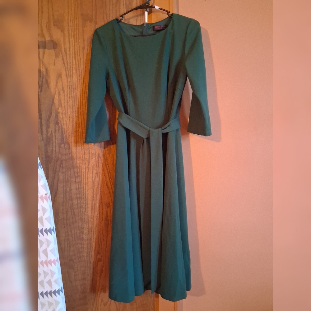 A-line Emerald Green Dress